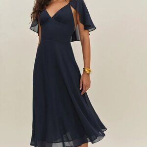 Reformation Pia Dress Blue - Size 4